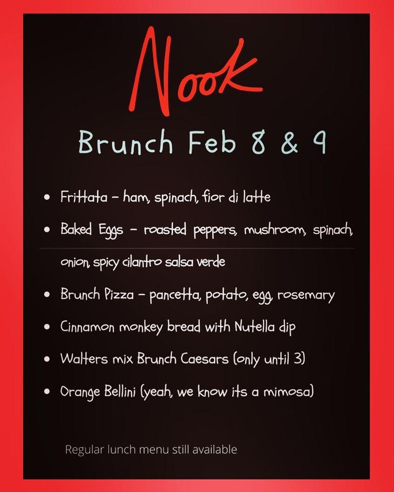 Menu At Nook Restaurant Thunder Bay