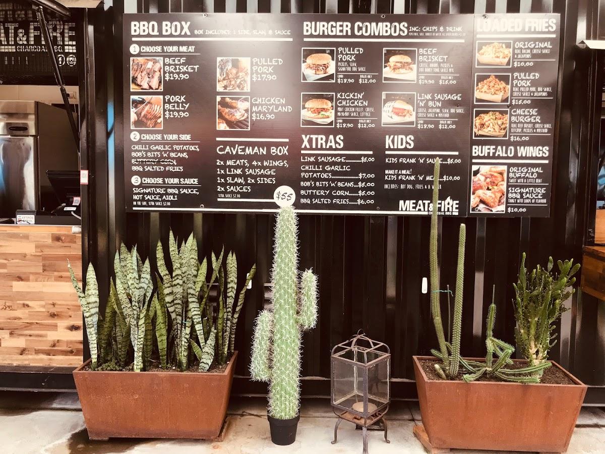 Menu at MEAT AND FIRE BBQ, Rouse Hill