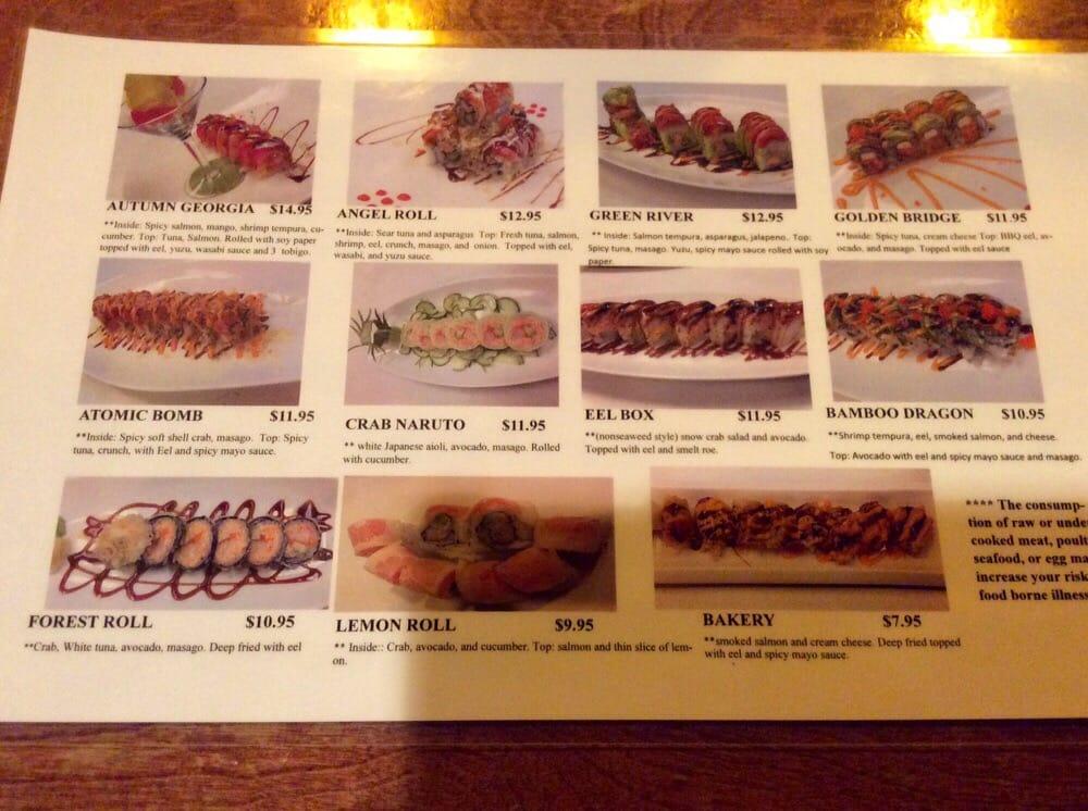 Menu at Okinawa Restaurant, Ellijay, 130 Old Orchard Square East