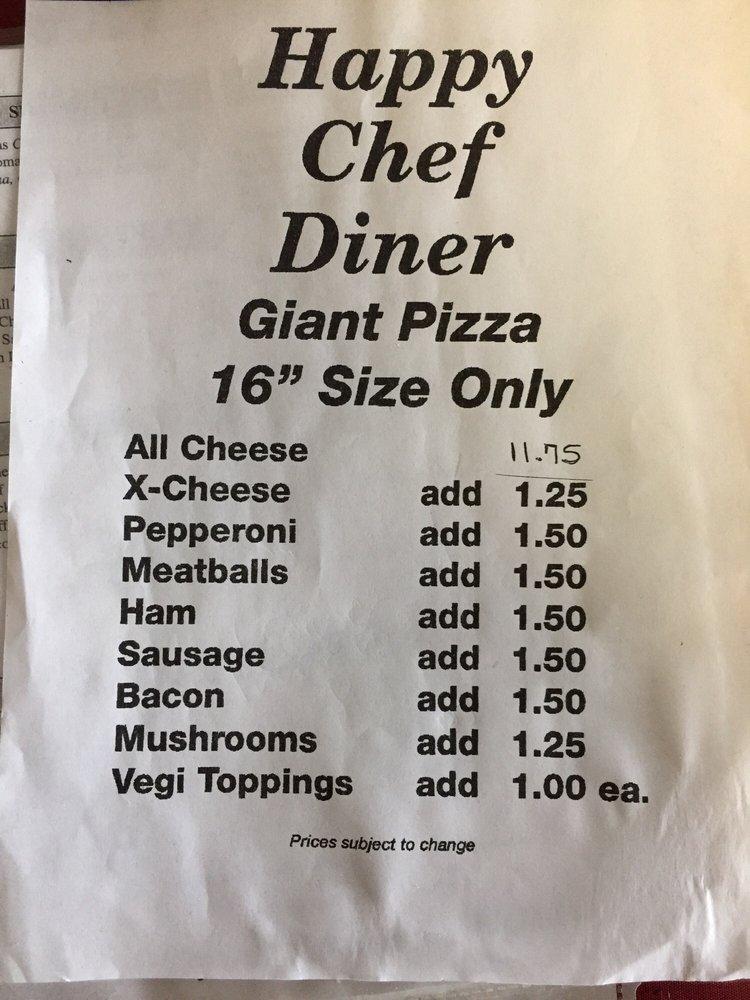 Menu at Happy Chef Restaurant, Lake Placid