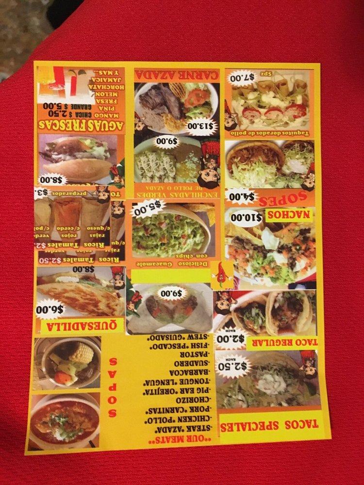Menu at Orale Taqueria 2 restaurant, Providence, Chalkstone Ave