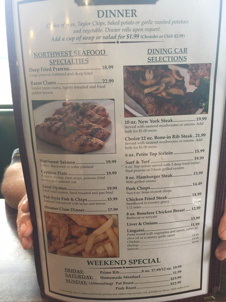 Menu at Taylor Station Restaurant & Lounge, Kamilche, 62 SE Lynch Rd