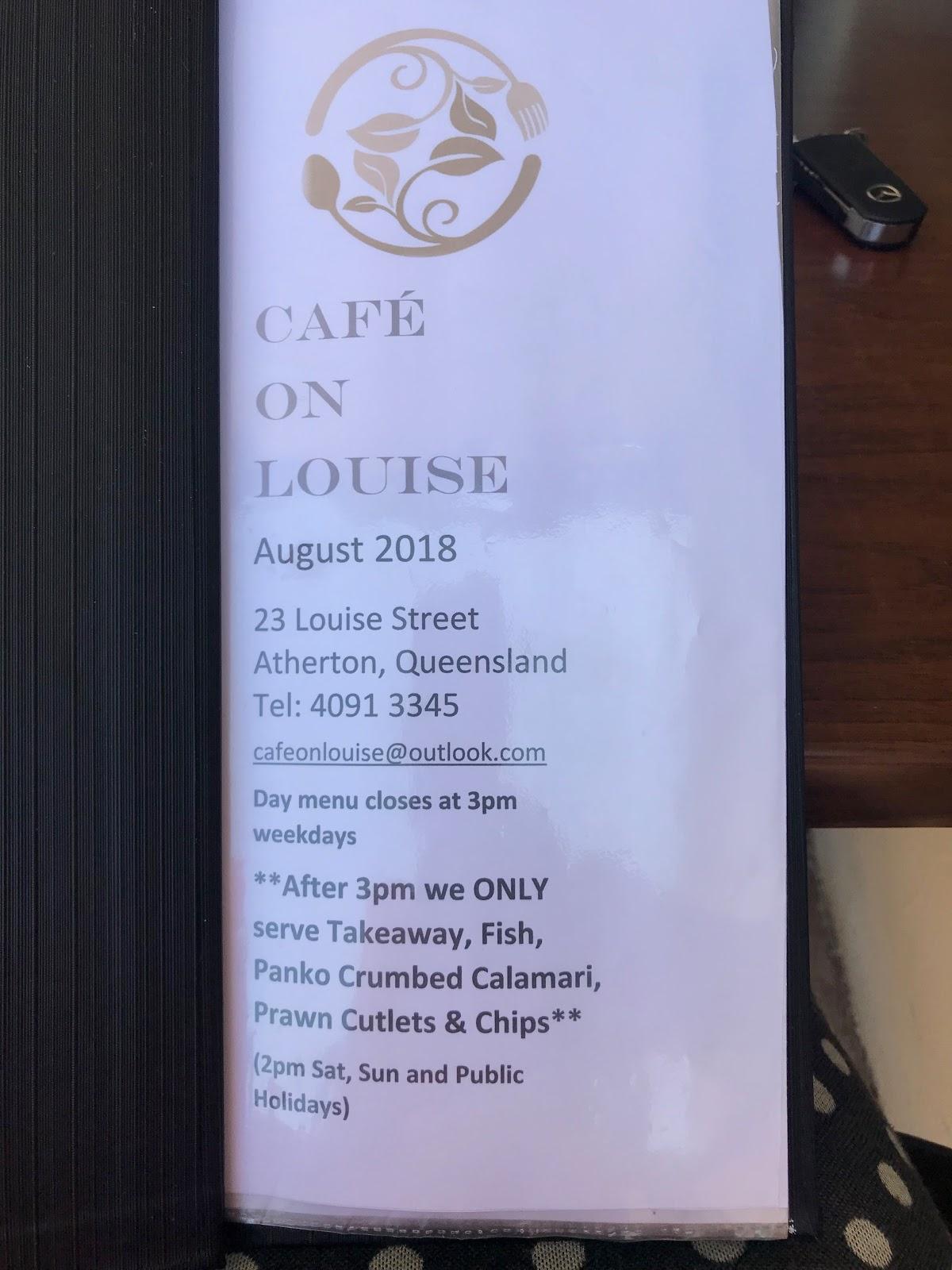 Menu at Whistle Stop Café on Louise fast food, Atherton