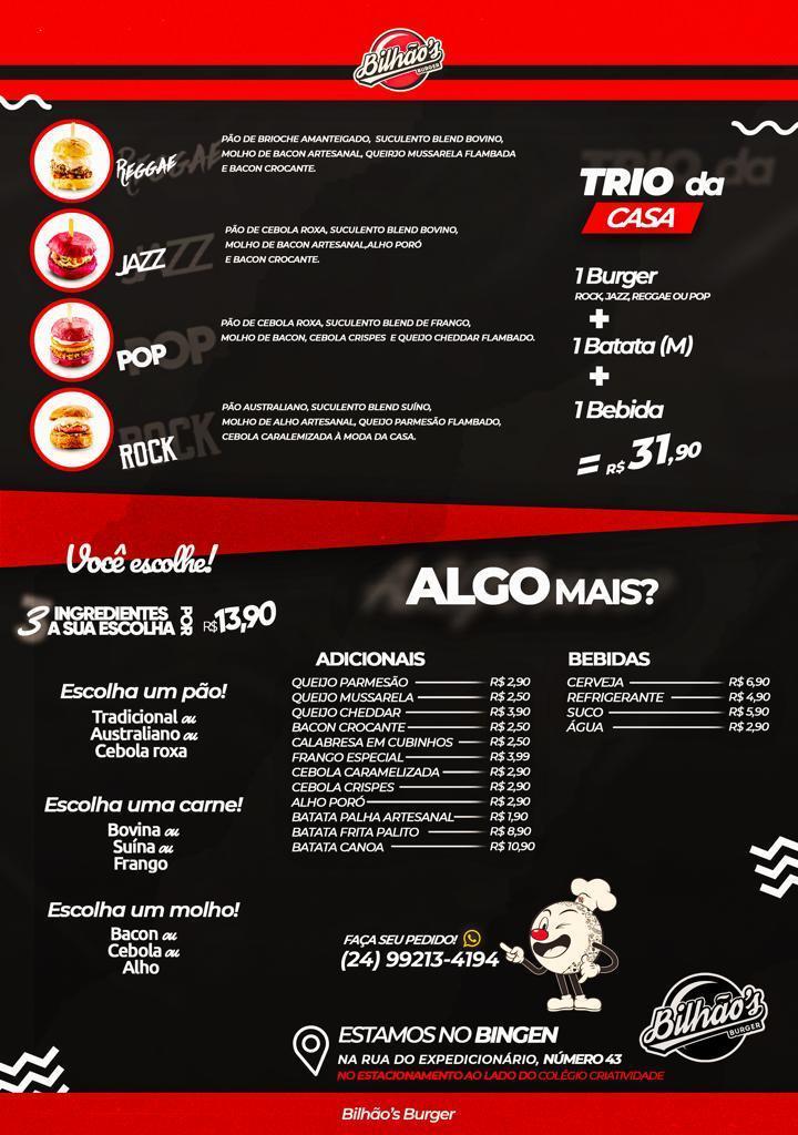 Menu Em Bilh O S Burger Restaurante Petr Polis