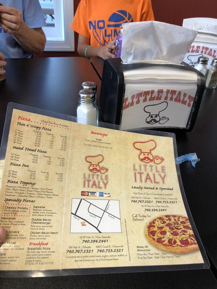 Carta de pizzería Little Italy Pizza, New Straitsville