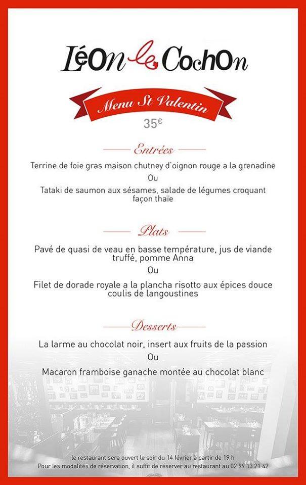 Menu de Léon Le Cochon