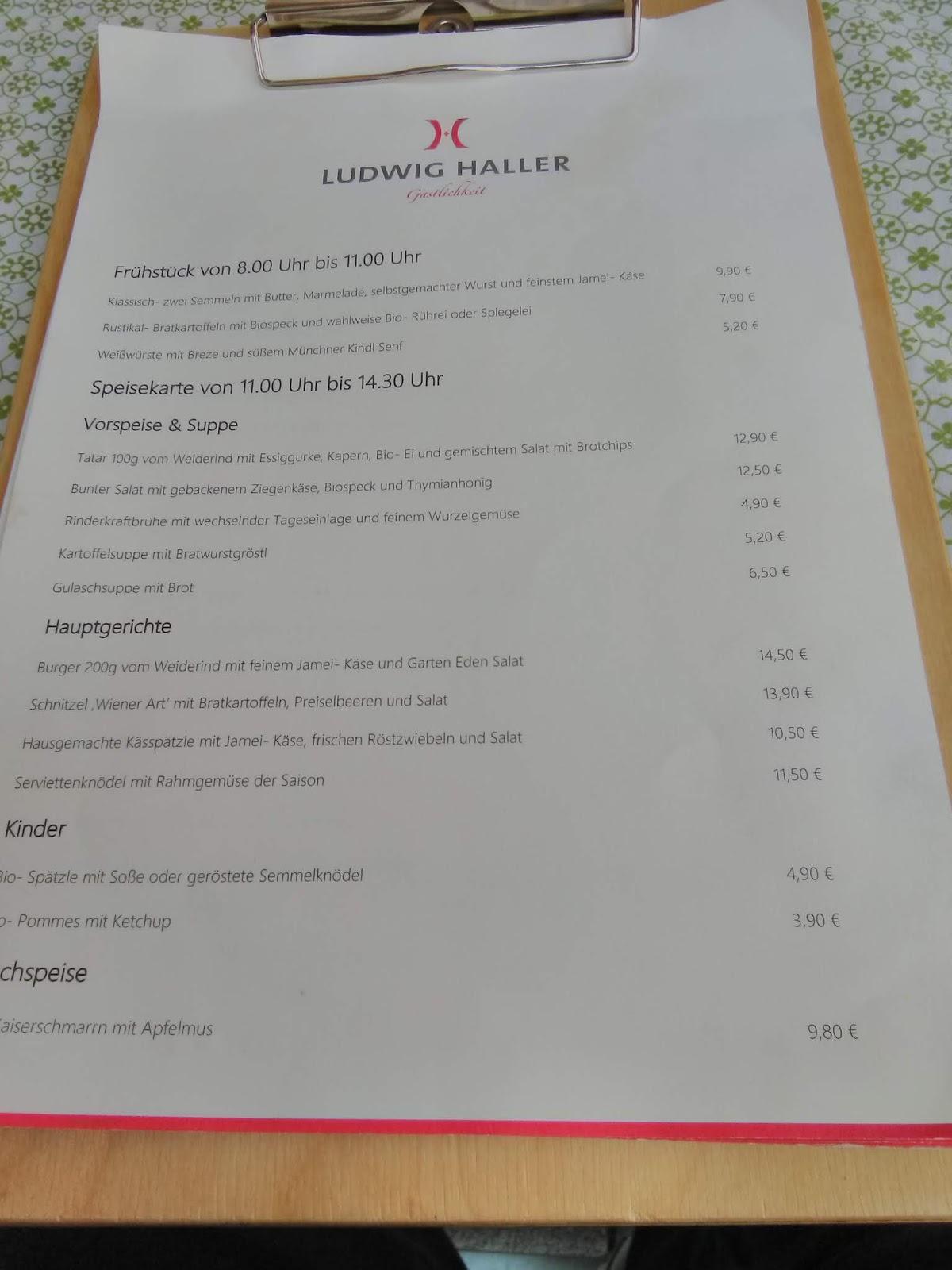 Speisekarte von Metzgerei Ludwig Haller restaurant, Murnau am ...