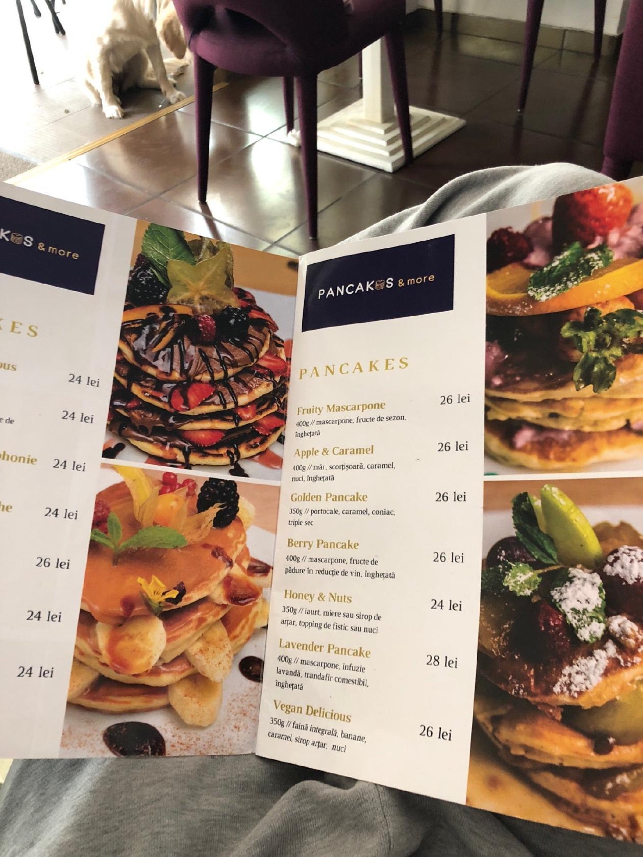 Menu at Pancakes & more, Bucharest