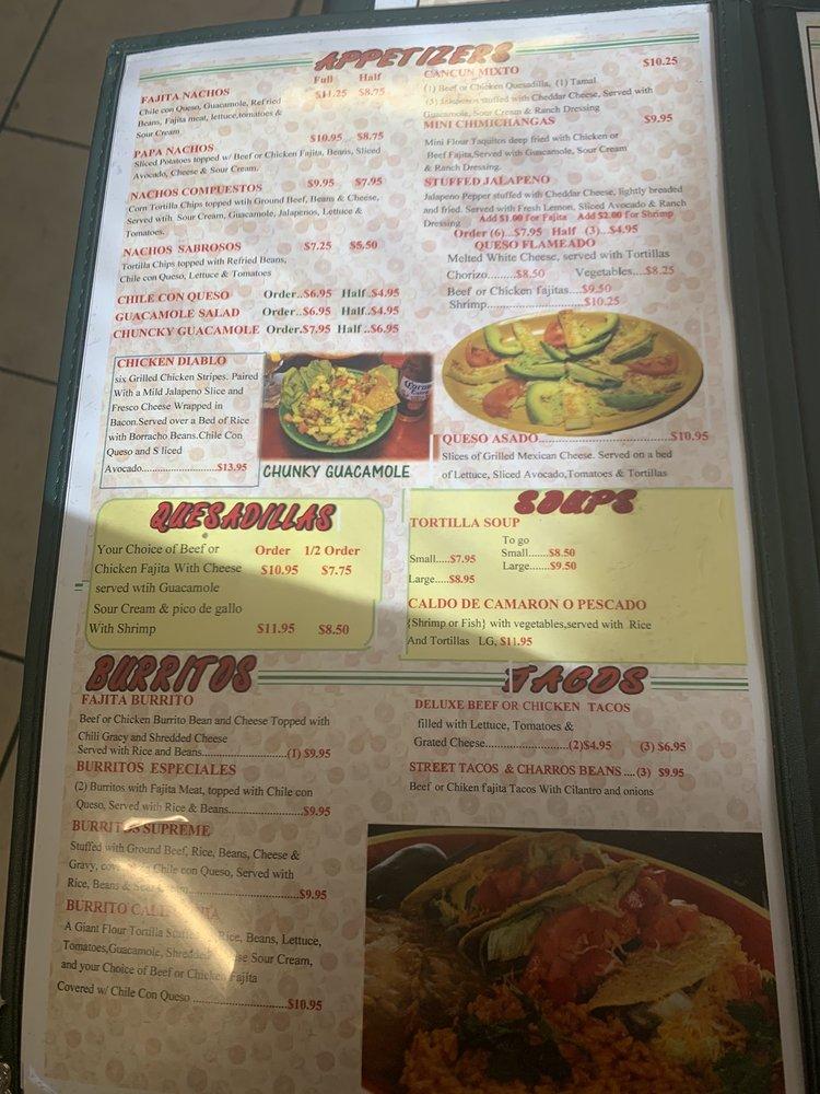 Menu at Herrera's Mexican Restaurant #2, Sealy