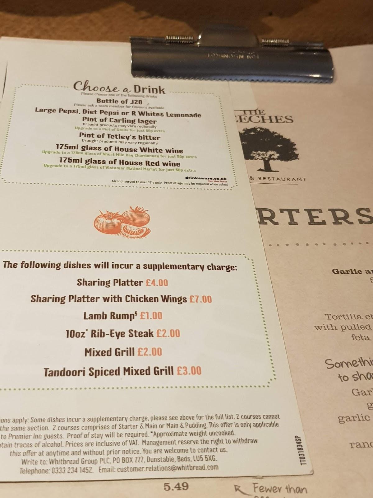 Menu at The Beeches pub & bar, Wrexham, Chester Rd