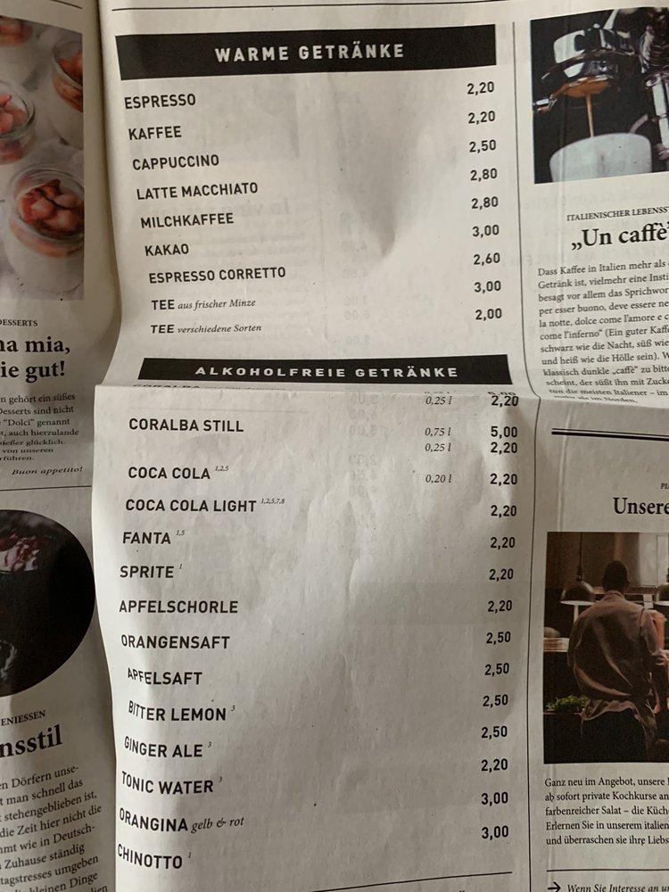 Speisekarte von Piazza Sorrento restaurant, Krefeld