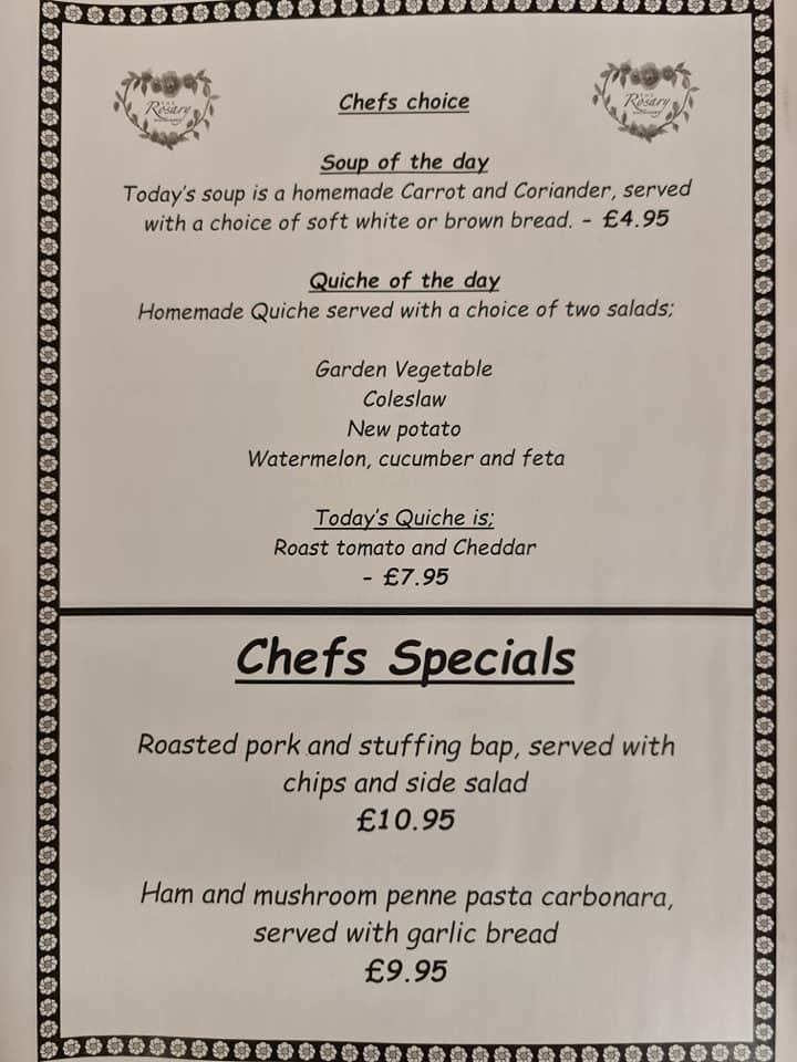 Carta del restaurante Fryer's Garden Centre, Knutsford