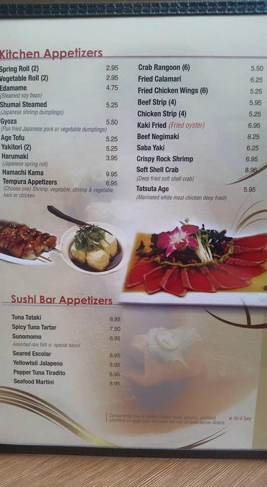 Menu at Benjin's Asian Bistro restaurant, Bristow, Devlin Rd 130