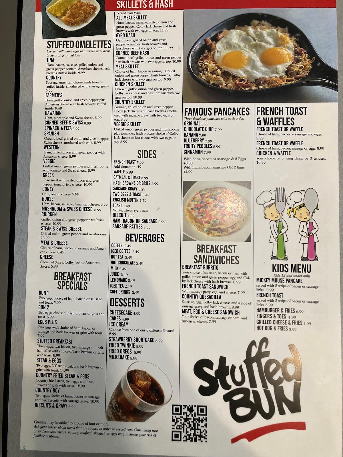 Menu at Stuffed Bun restaurant, Shelby charter Township