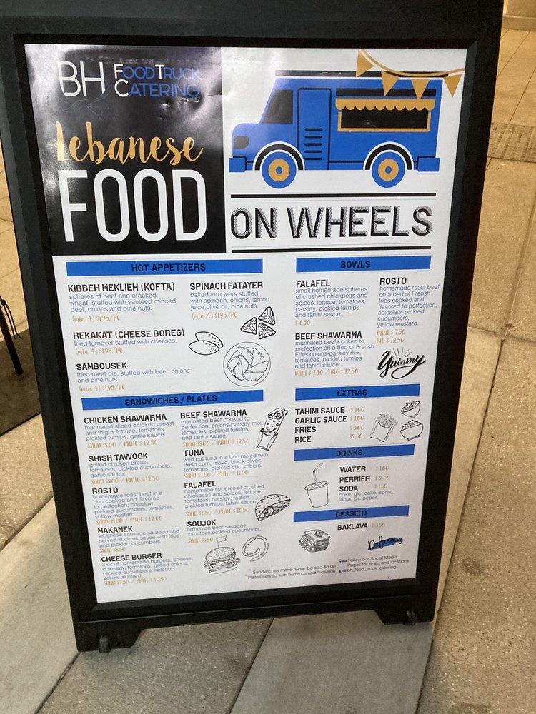 Menu at BH Food Truck Catering, Burbank