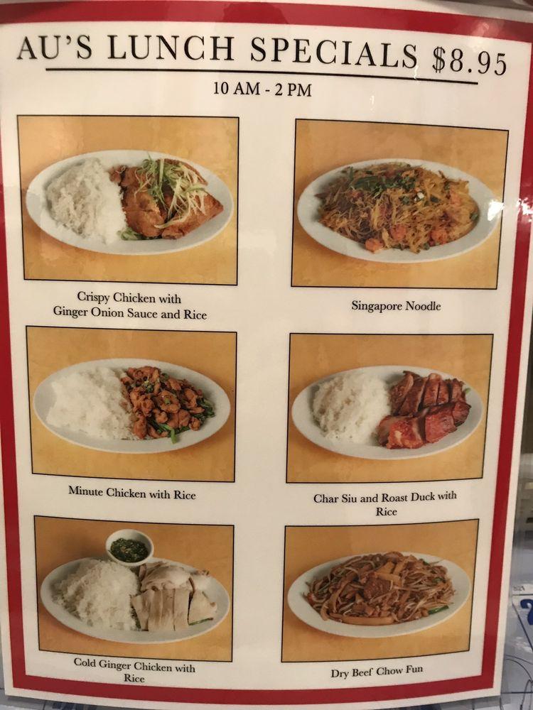 Au S Garden Chinese Restaurant Menu With Prices