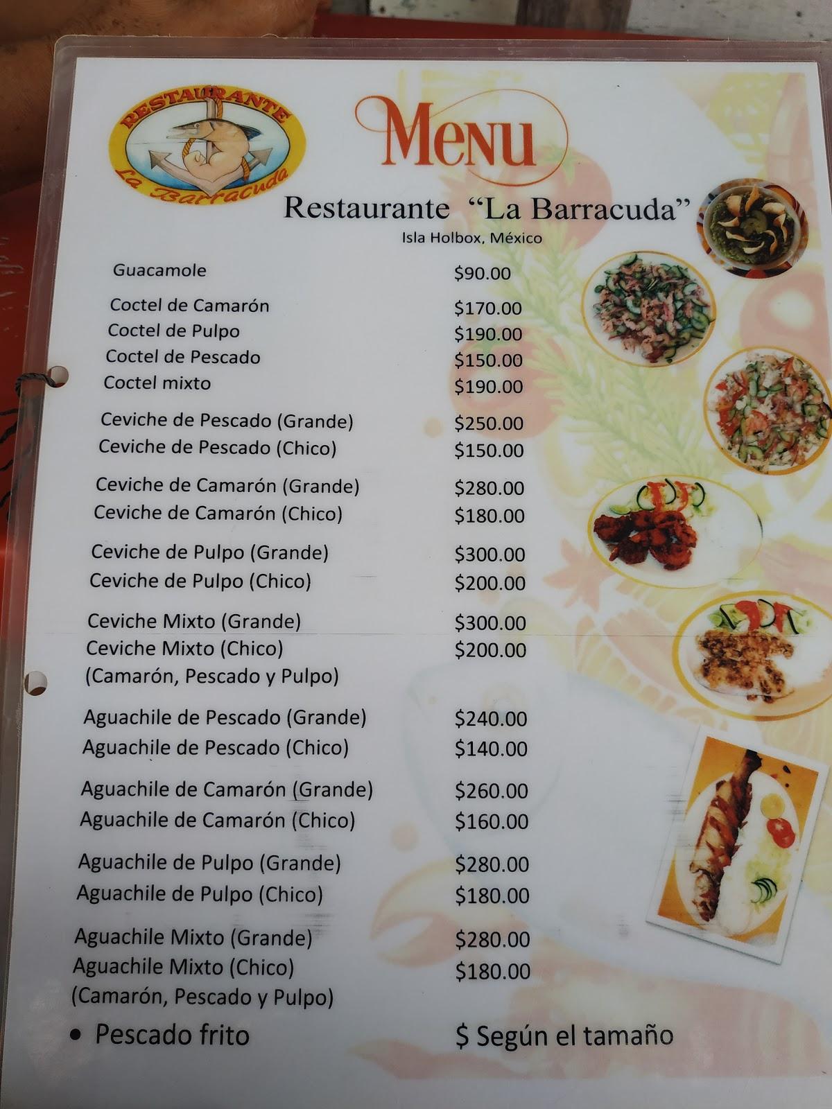 Carta de La Barracuda, Holbox