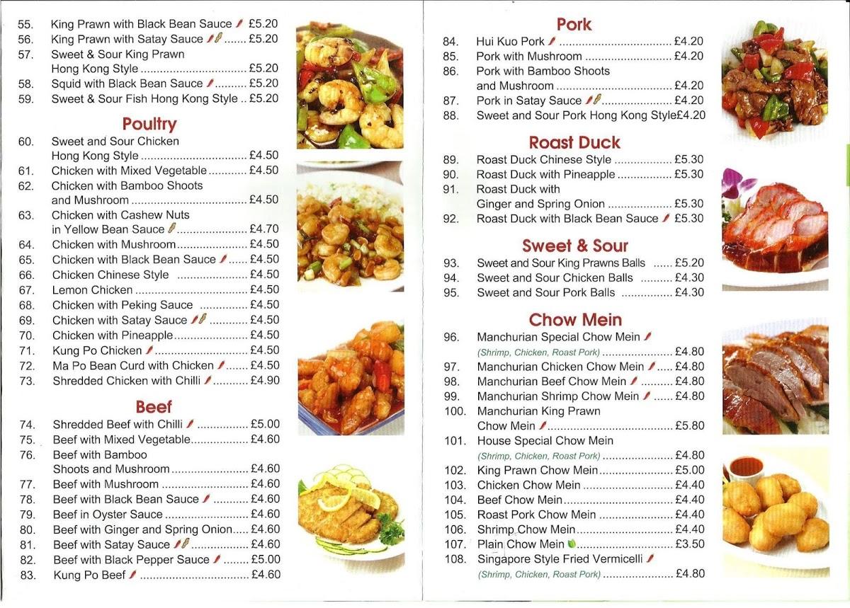 Menu at Harrow Good Chef fast food, Harrow, 144 Vaughan Rd