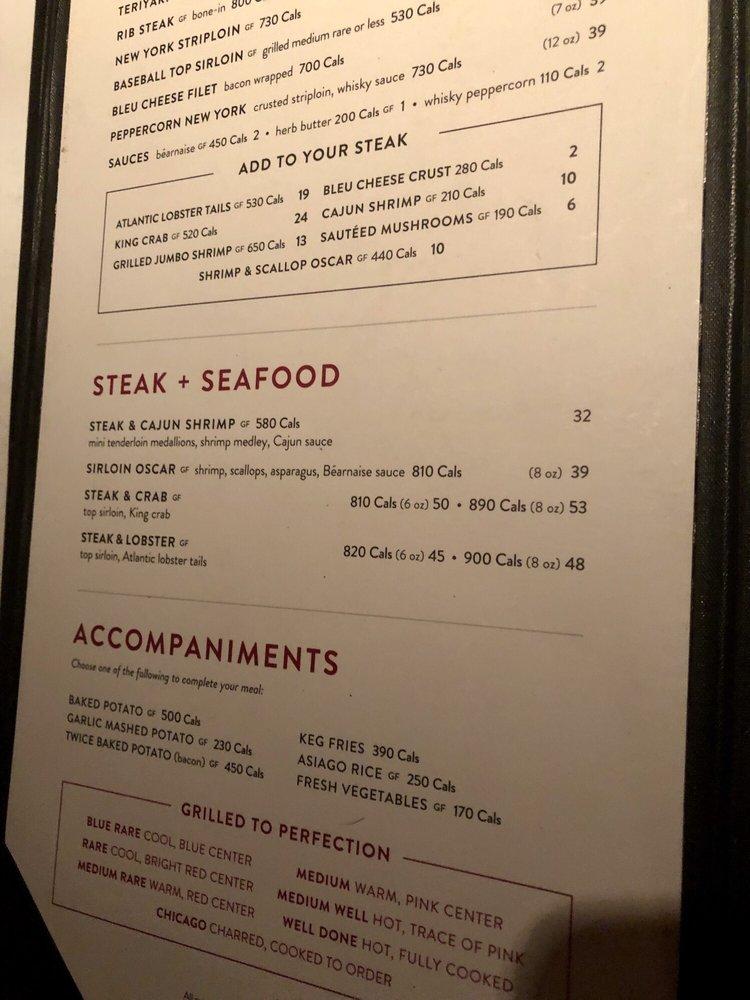 Menu at The Keg Steakhouse + Bar - Dixon Road, Toronto, 927 Dixon Rd