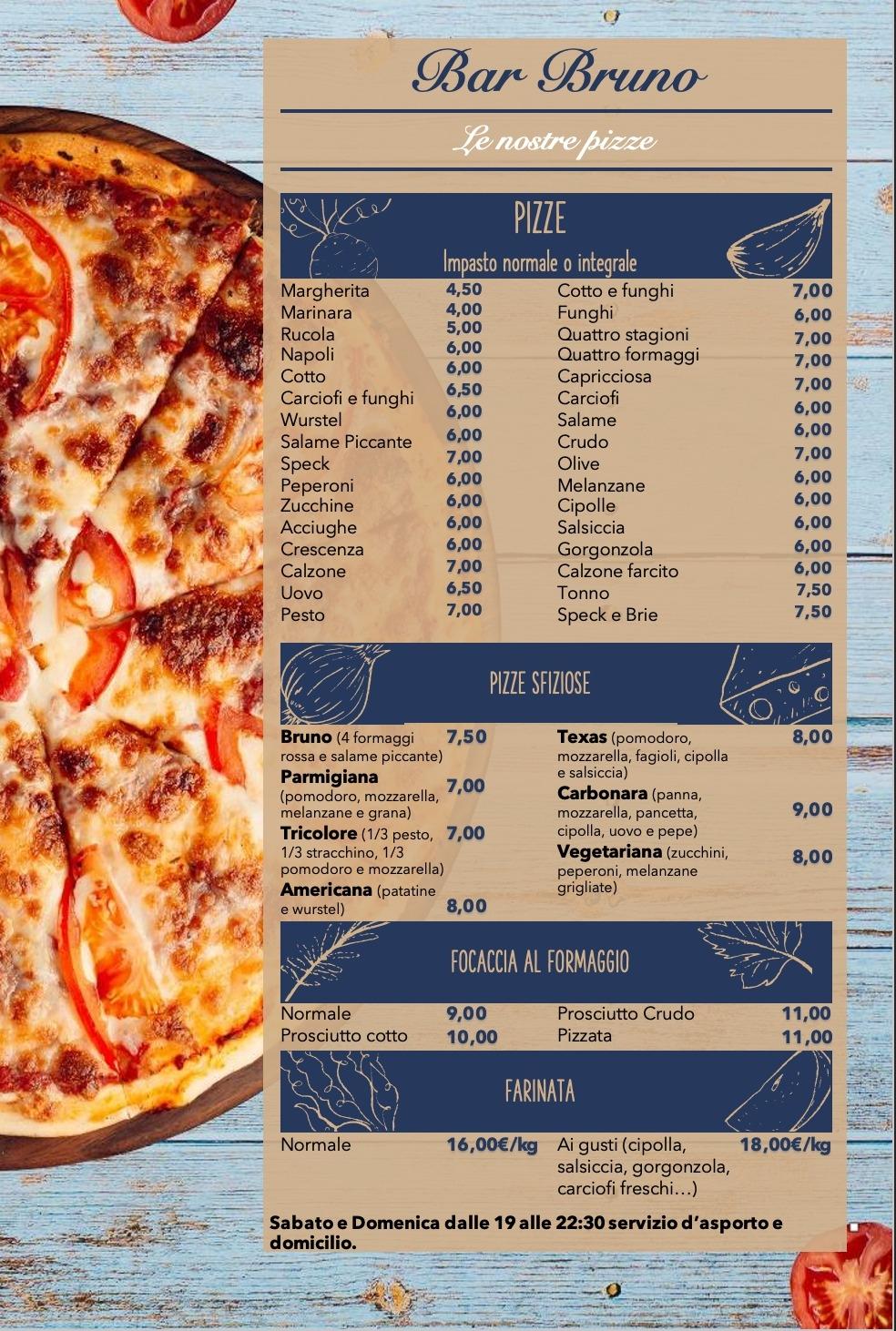 Menu di Bar Bruno 