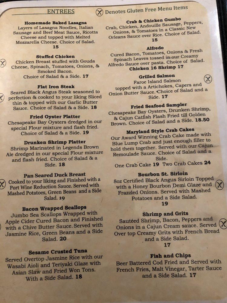 Menu at The Green Leaf Grill steakhouse, Waynesboro