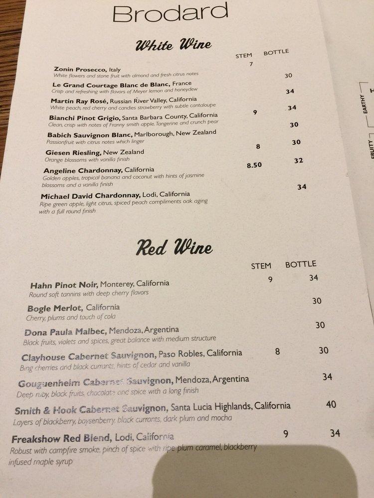 Menu at Brodard Restaurant, Fountain Valley, Brookhurst St