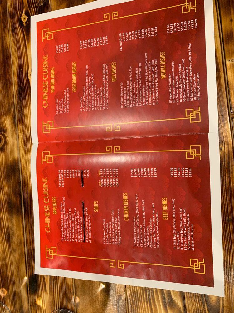 Carta del restaurante 80 ATE Indo Chinese Fusion House, Calgary, 17 Ave SE