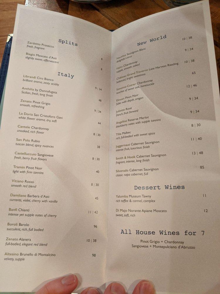 Menu at Rosemary and Jeans Public House, Lombard