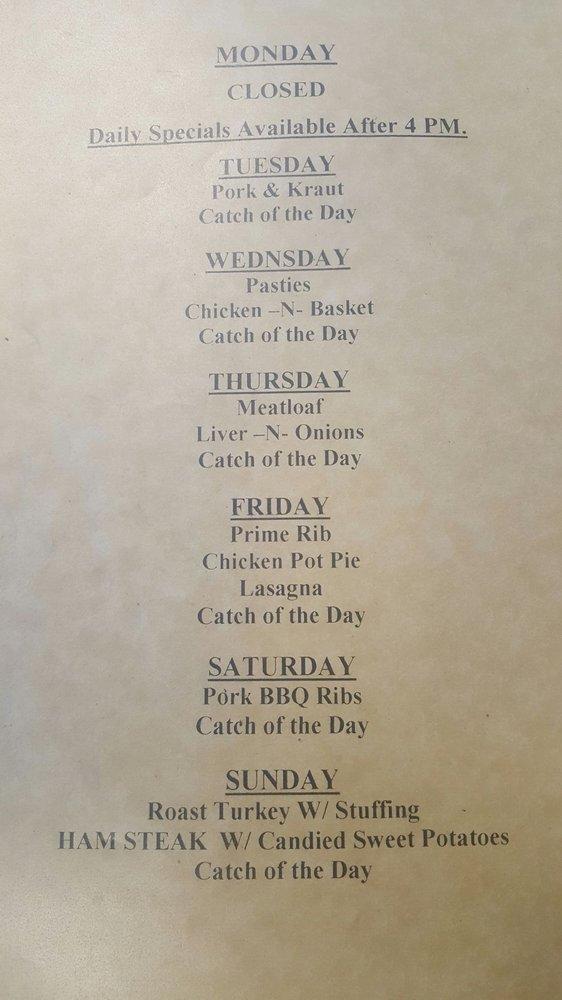 Menu at Trolley Shops Restaurant, Bangor