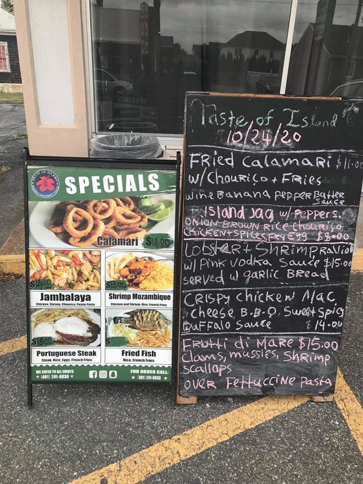 Carta del restaurante Taste of Island, East Providence, RI114