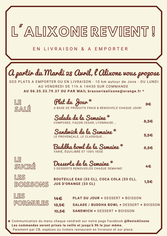Menu de Le Modjo