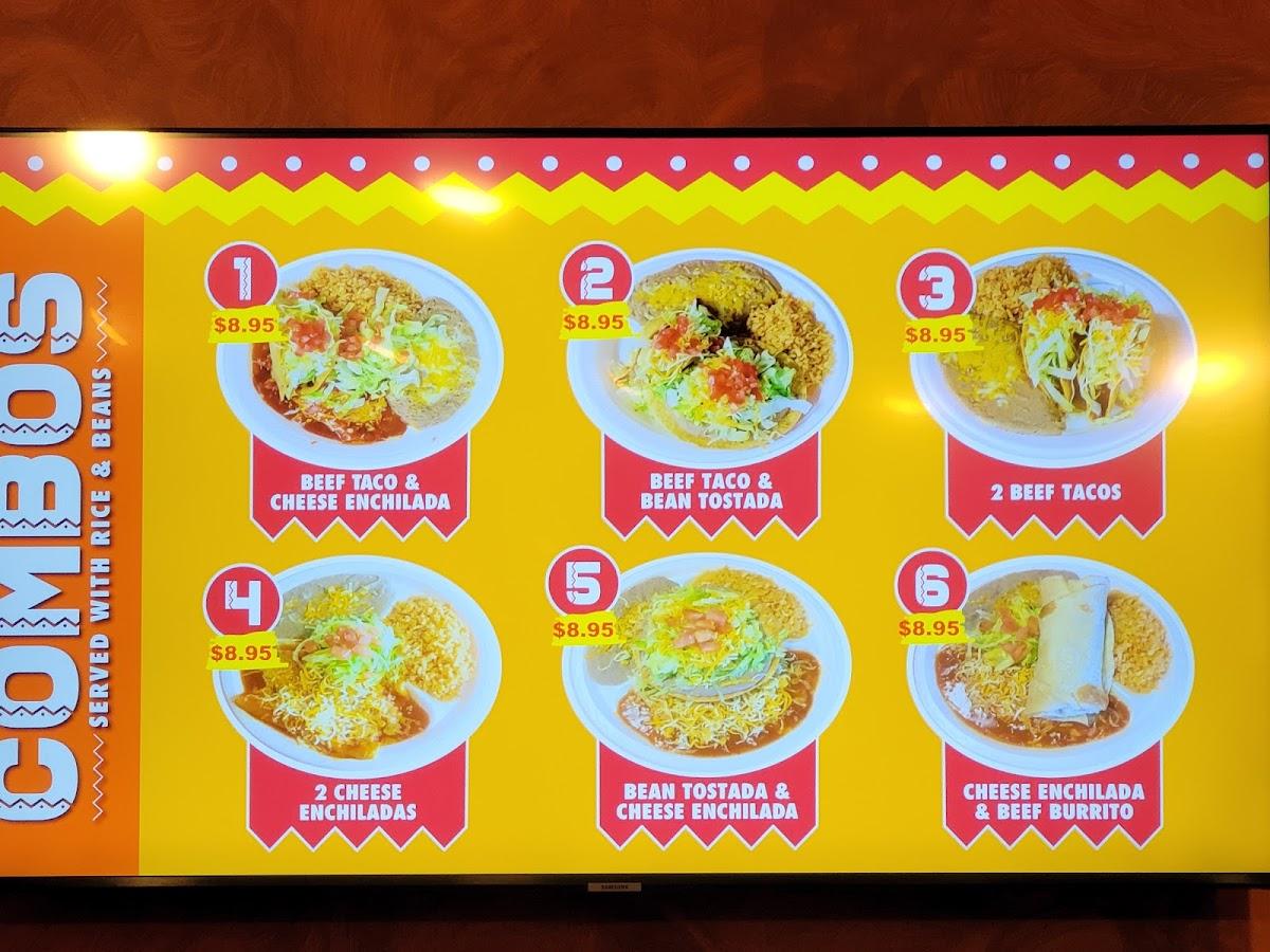 Menu at El Super Taco restaurant, Fountain