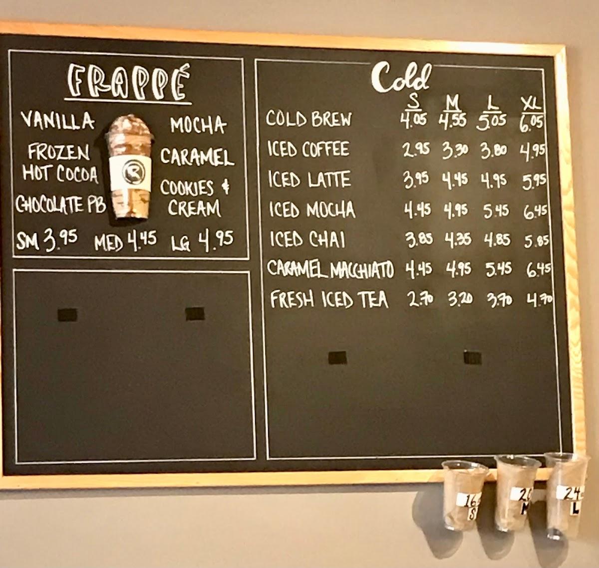 Menu at Roasted Coffee Shop cafe, Olmsted Falls