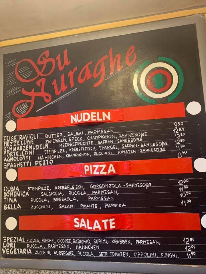 Speisekarte von Su Nuraghe pizza, Düsseldorf, Am Wehrhahn 69