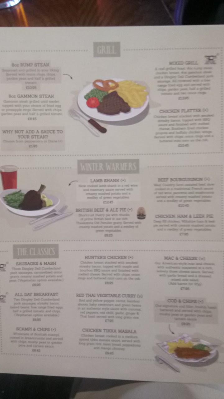 Menu at The Fox Inn pub & bar, Sandbach