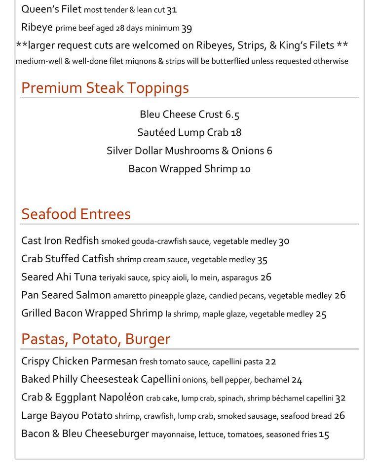 Menu at Buddies Bar & Grill, Hammond