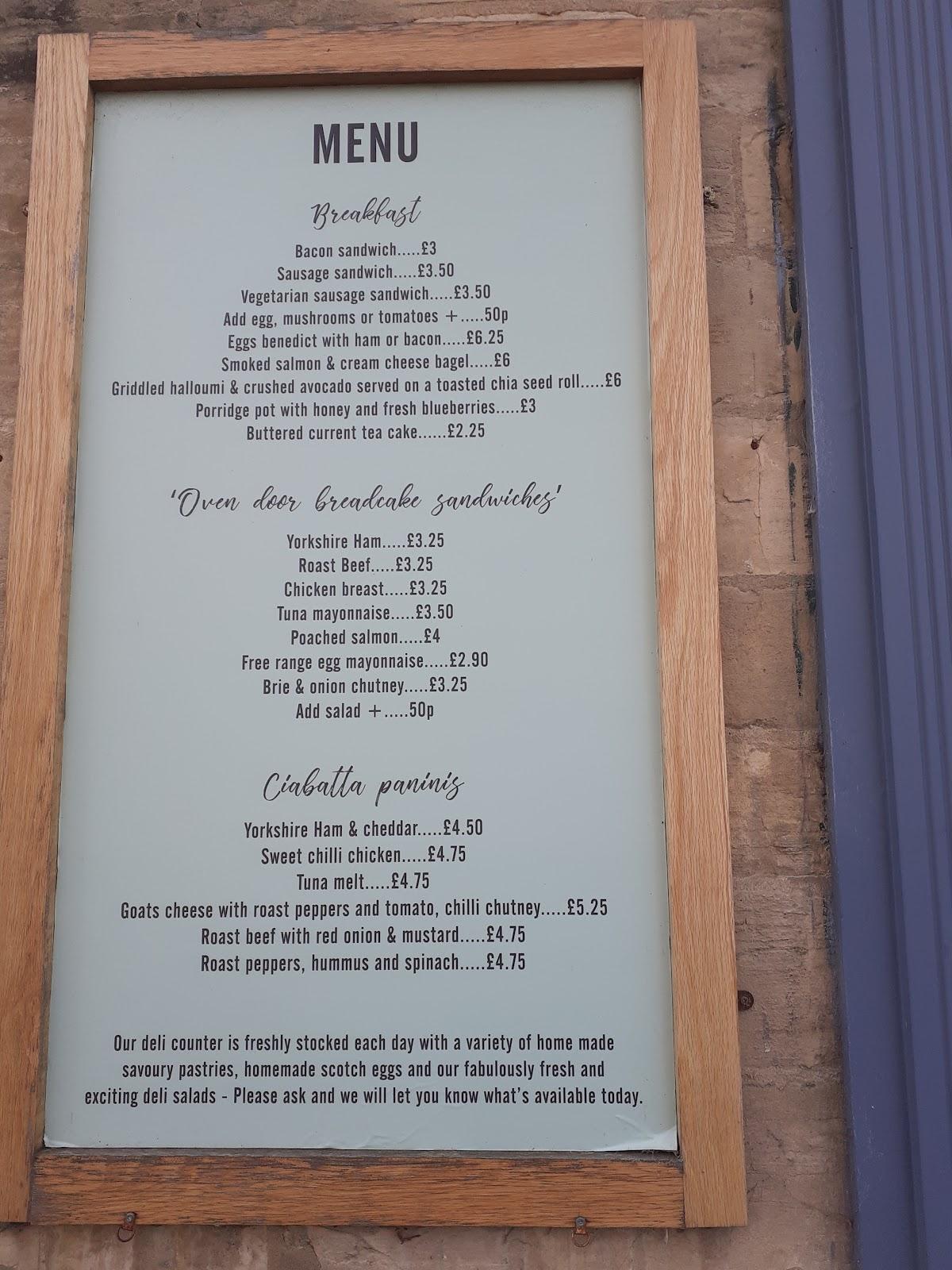 Menu at Harts Coffee House & Deli, Wetherby