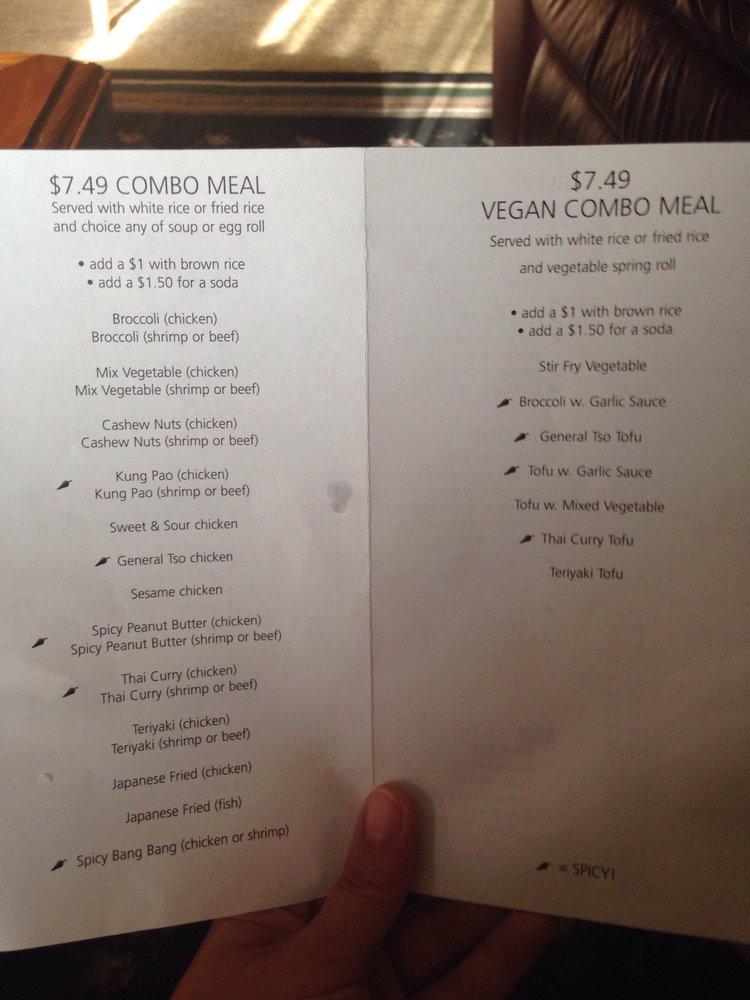 Menu at JoJo Asian Cafe, Cassadaga