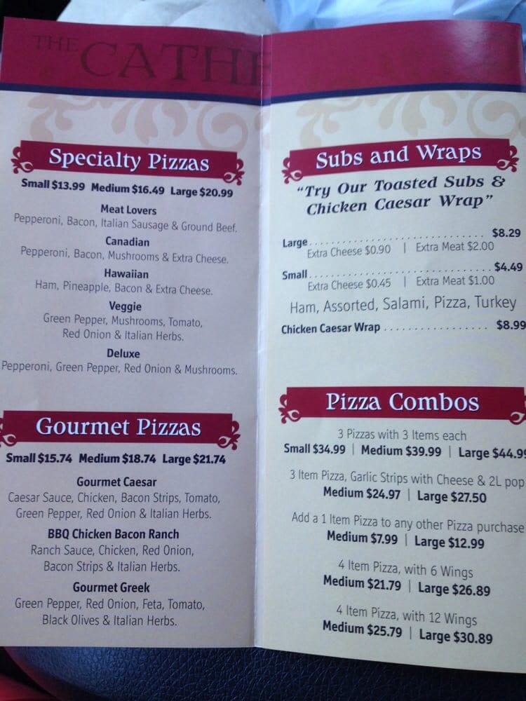 Menu at The Catherwood and the Kiln restaurant, Vittoria