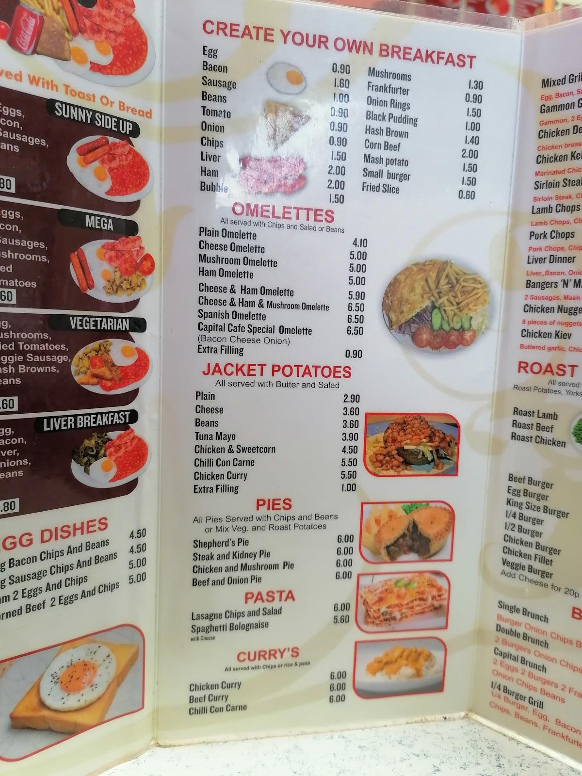 Menu at Surrey Capital Cafe, West Byfleet