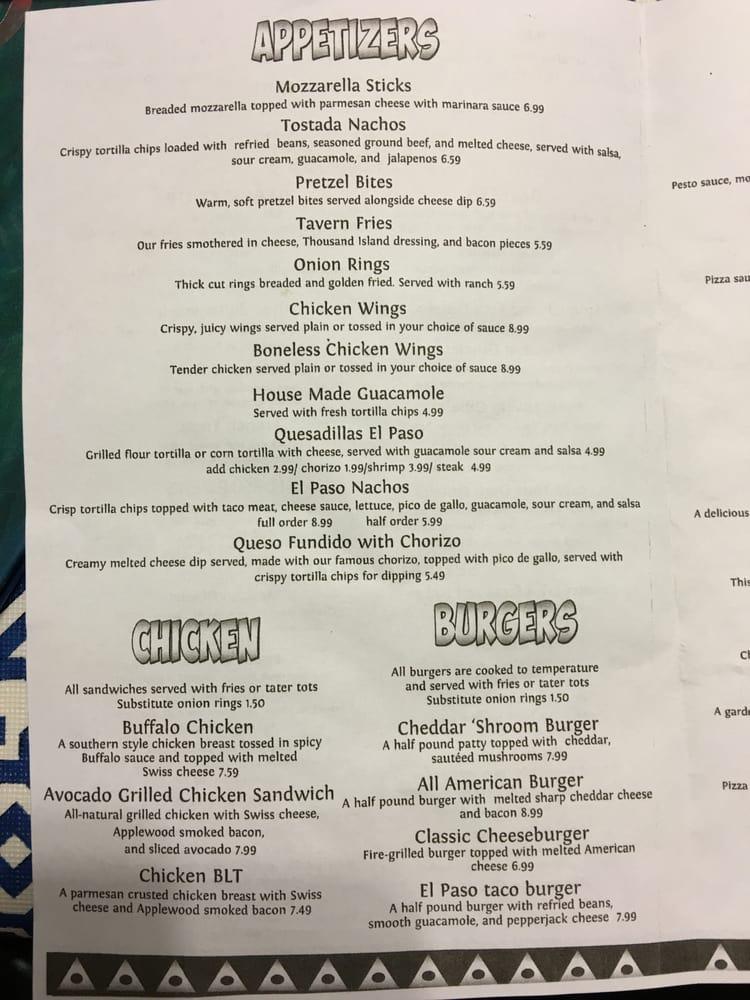 Menu at El Paso Restaurant, Lake Villa, 151 E Grand Ave