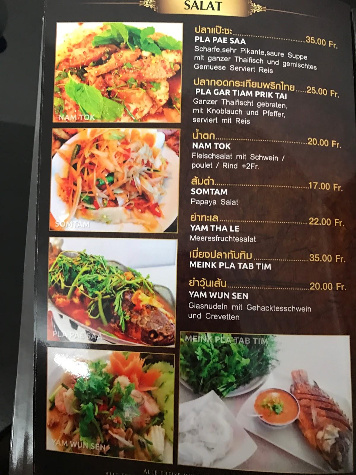 Menu da Thung Thong Thai Restaurant KLG, Soletta