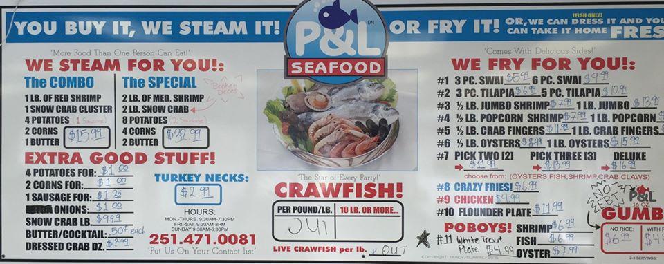 P&l seafood clearance