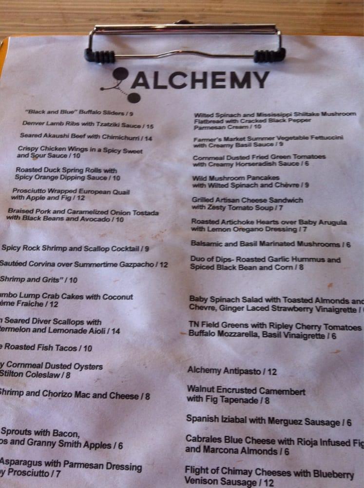 Menu At Alchemy Memphis Pub Bar Memphis   Rf39 Alchemy Memphis Menu 