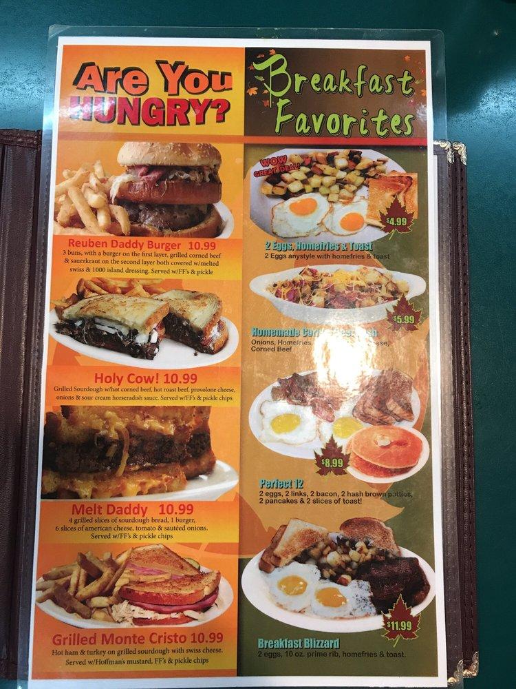 Menu at Mapleview Restaurant, USA