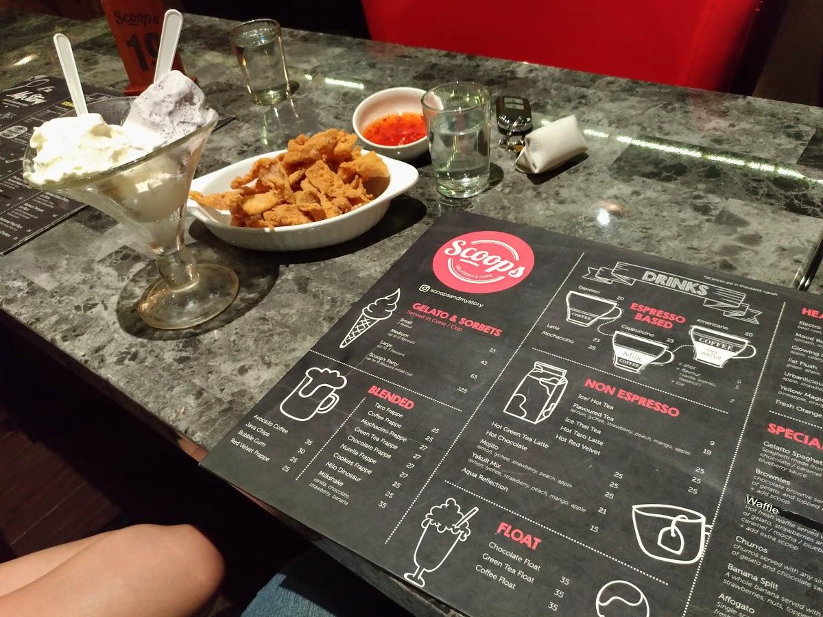 Menu at Scoops And My Story cafe, Semarang