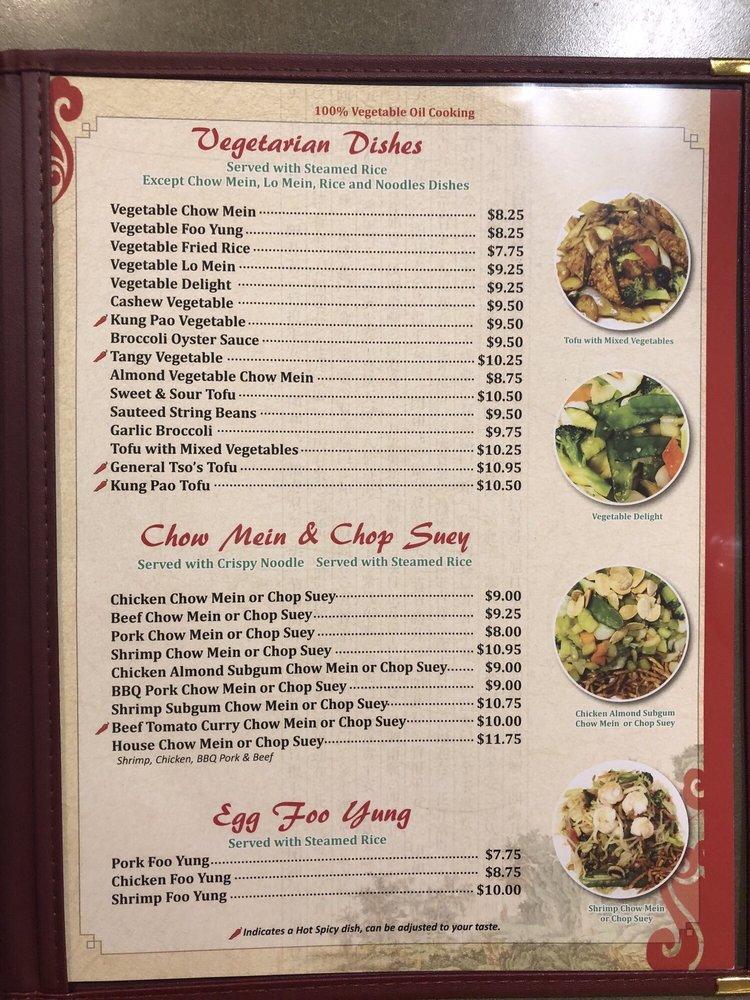 Menu at Lin's Restaurant, Tillamook