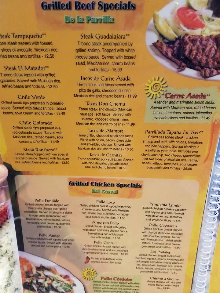 Menu at Tequila Amigos pub & bar, Knoxville, Harvest Mill Way