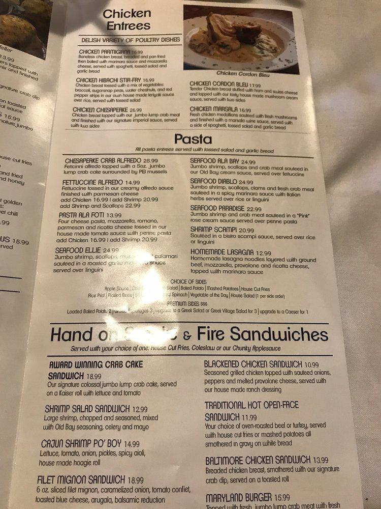 Menu at By The Docks Seafood Restaurant, Middle River