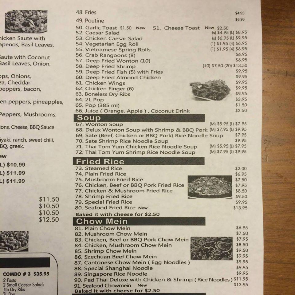 Menu de Chef Express